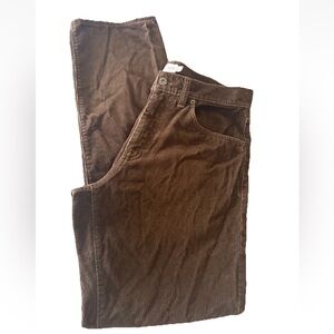 Mens J. Crew Corduroy Jeans 32x32 Straight Rich Brown Pants 100% Cotton EUC